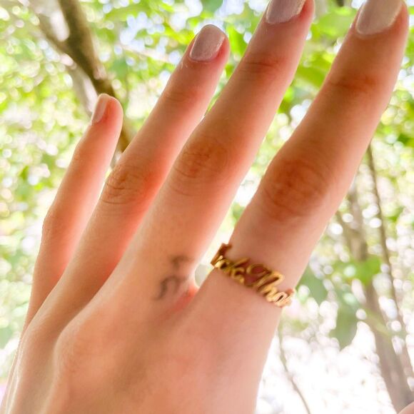 Gold "F*ck This F*ck That" Ring - Picture 5 of 8